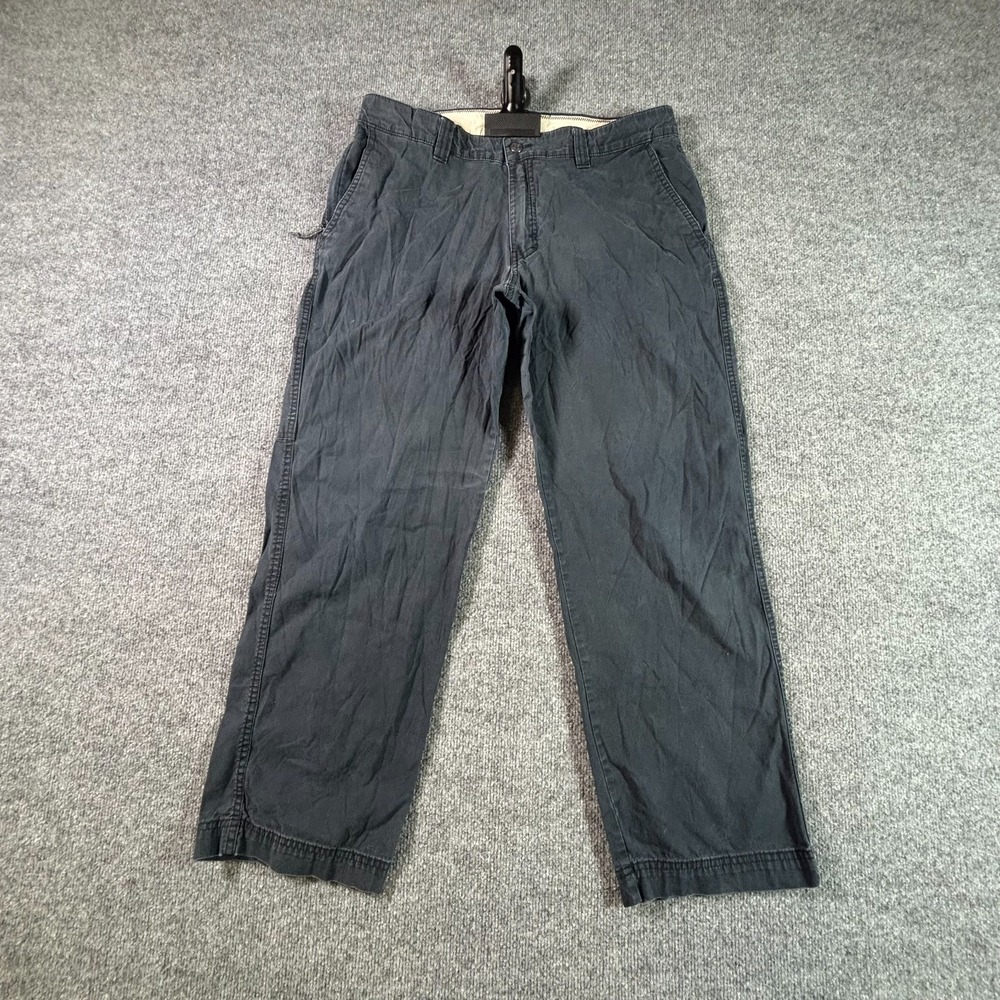 Columbia Khakis Pants Men's 34x30 Black Canvas Straight Leg Workwear Utility